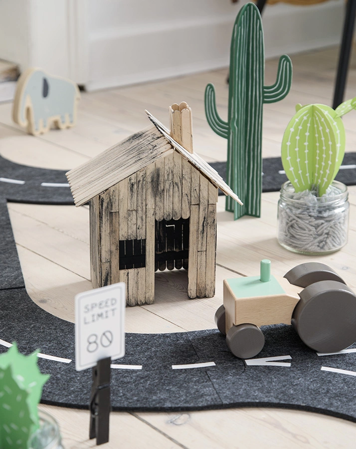 Filz-Fahrbahn BASIC FELT 12-teilig in dunkelgrau