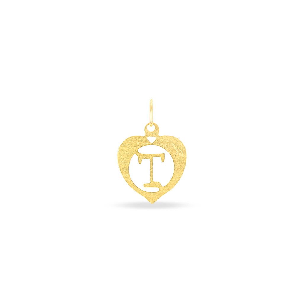 Pendentif Eudocie Coeur Lettre Or Jaune