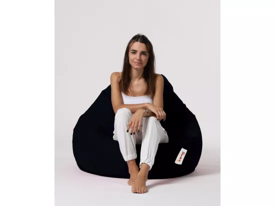 Pouf poire noir Premium XXL