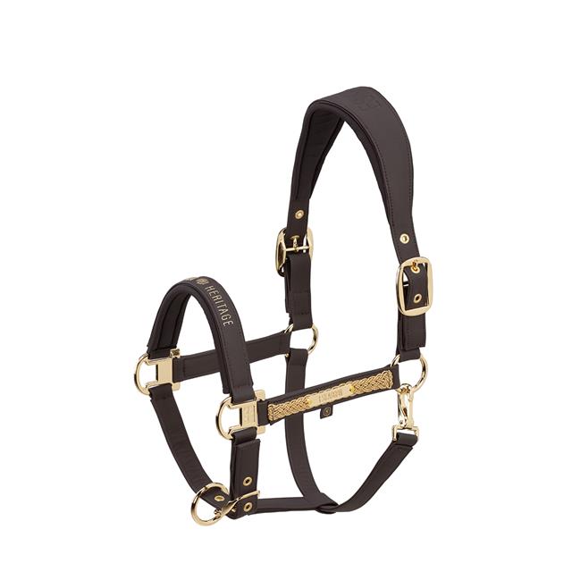 Halster Eskadron Heritage Faux Leather Double Pin Zwart