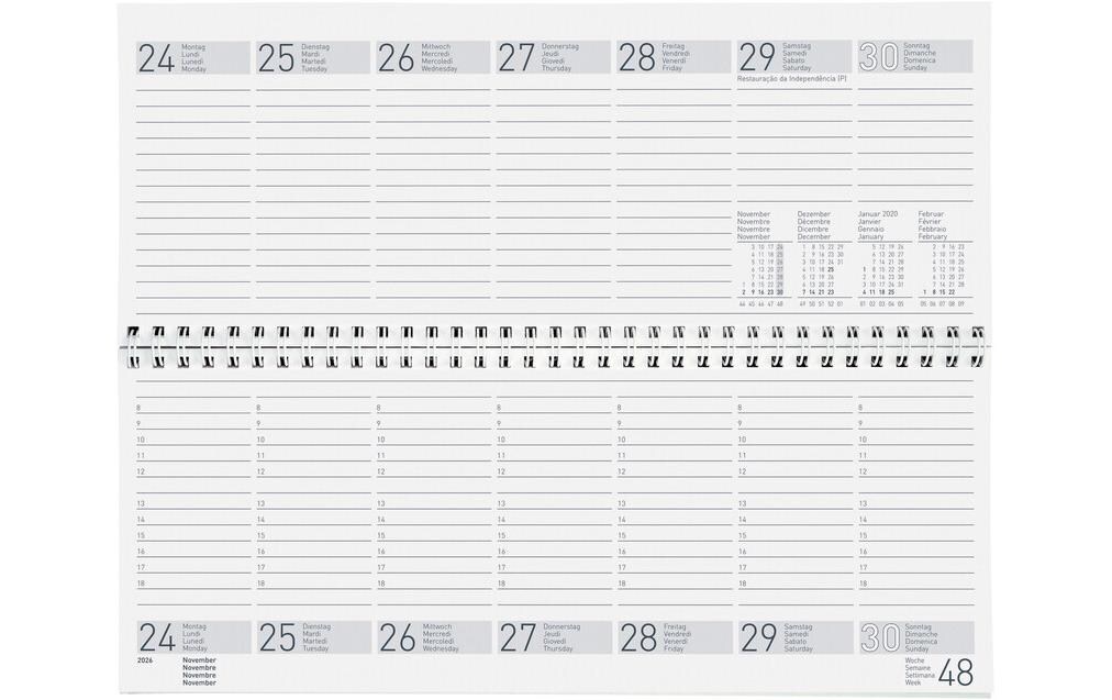 Pultkalender Seplana Blau, 29.8 x 11.7 cmPultagenda 2026