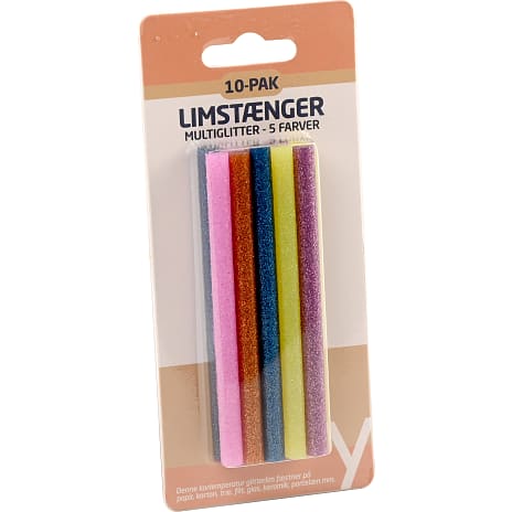Multiglitter limstænger 10-pak