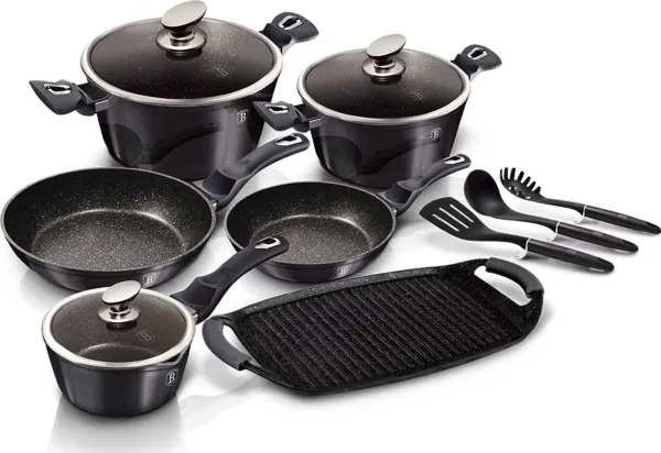 Berlinger Haus Lumarko Berlingerhaus Bh-6911 Carbon Pro Cookware Set!