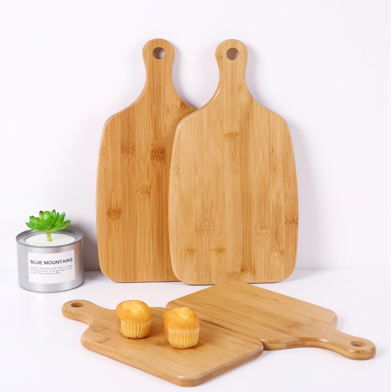 (38x19cm) Holz Schneidebrett Küchen Servier Platte für Früchte / Gemüse / Käse / Brot - Braun