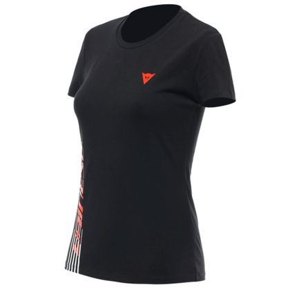 T-Shirt manches courtes Dainese LOGO FEMME - Noir / Rouge