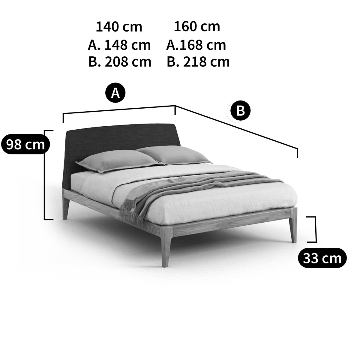LA REDOUTE INTERIEURS<br>Cama com estrado de ripas, Agura