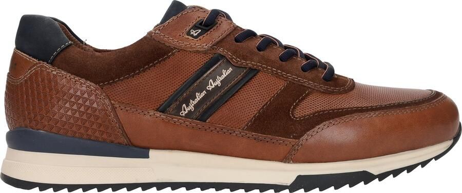 Australian Lage sneakers Filmon cognac blauw wit Brown Heren