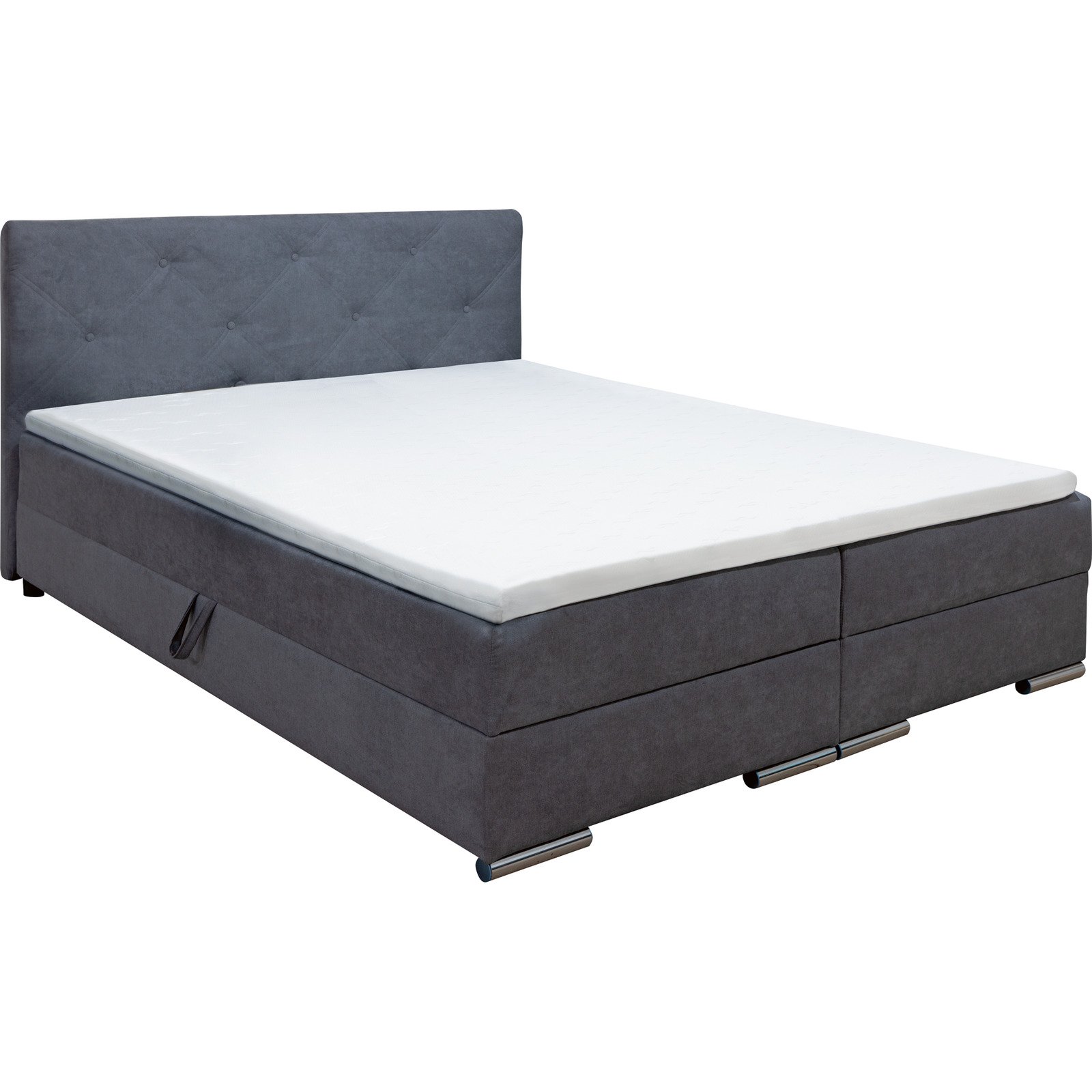 Boxspringbett Marco Stoff anthrazit