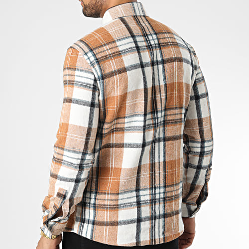 Chemise Manches Longues A Carreaux Dessen12 Beige