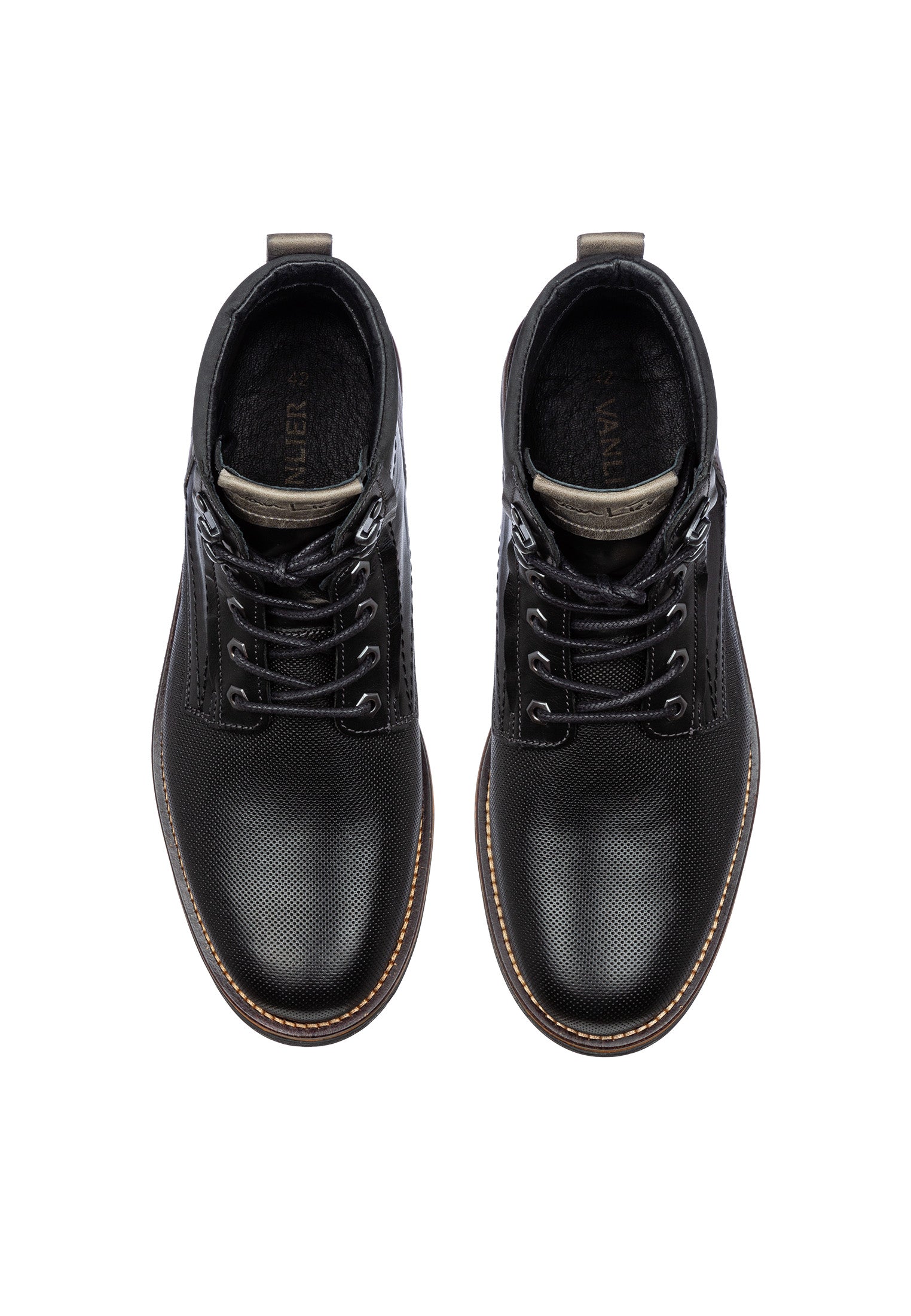 Zwart gladleren Fritz boot