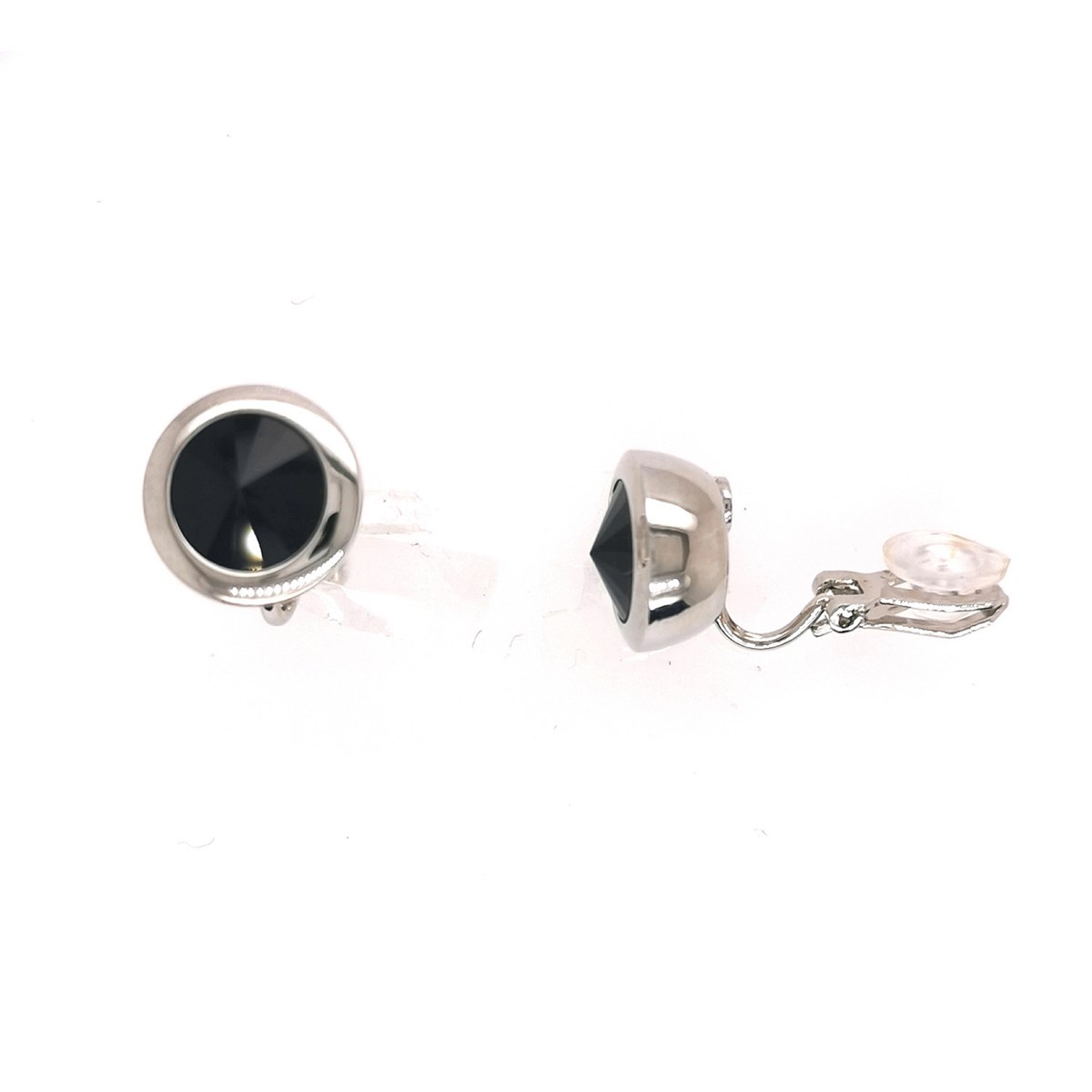 Boucles d'oreilles à clips Brillaxis cristal noir