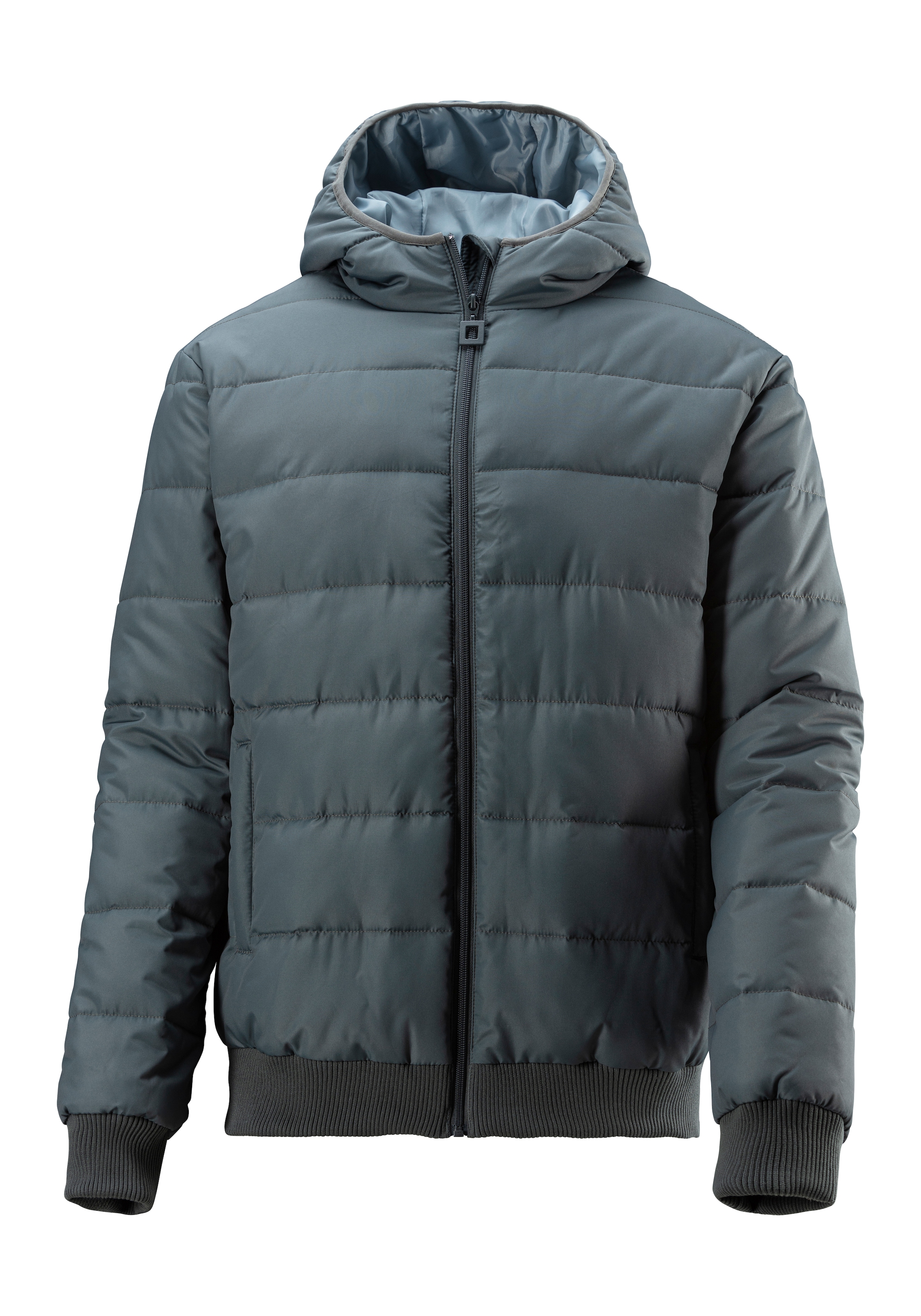 John Devin Steppjacke mit Kapuze Outdoorjacke mit Strickbündchen