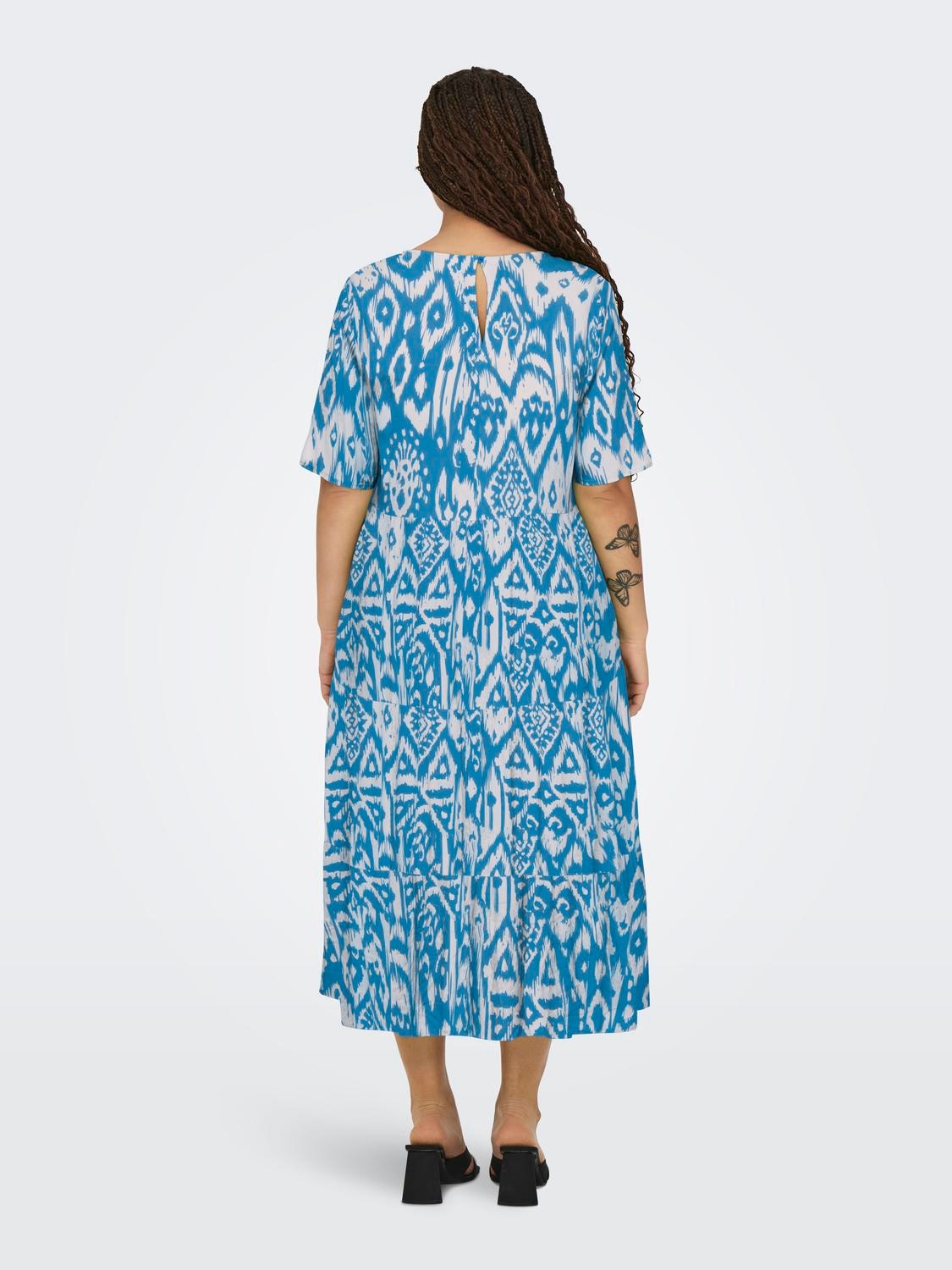 ONLY CARMAKOMA Druckkleid »CARMARRAKESH LIFE SS MIDI DRESS AOP« Sommerkleid