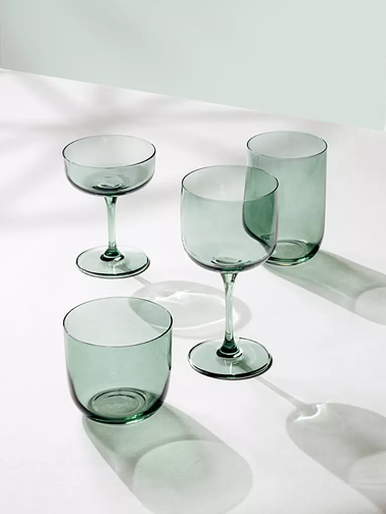 LIKE BY VILLEROY & BOCH Wasserglas 2er Set LIKE GLASS 280ml Sage grün