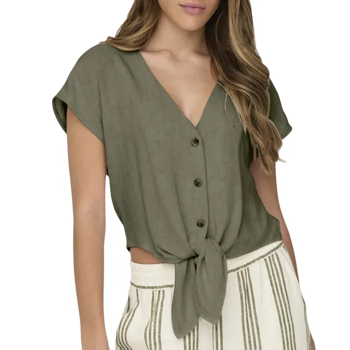 Only Siesta Knot Linnen Blouse Dames
