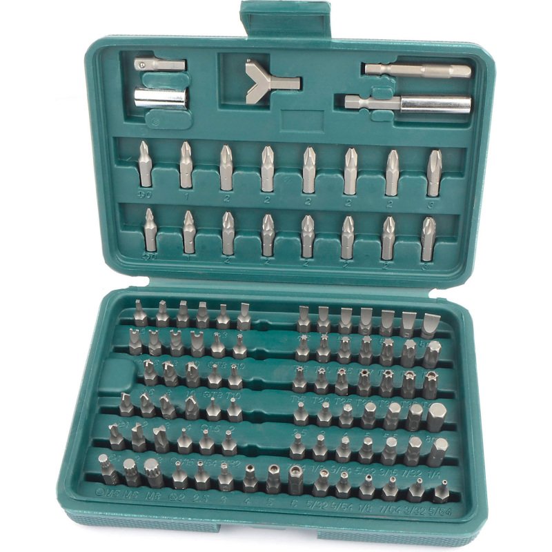 BRÜDER MANNESMANN Jeu d'embouts, 100 pièces, boîte