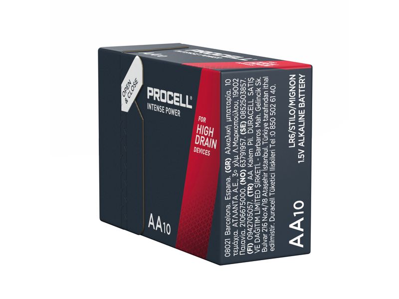 Duracell Batterie Procell Intense AA , 10 Stück Professionelle Alkaline-Batterie
