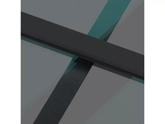 Porte coulissante noir 76x205 cm verre trempé aluminium