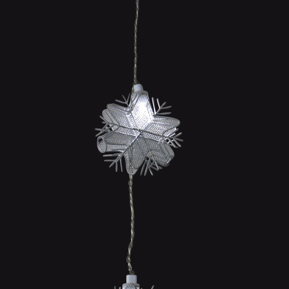 Guirlande flocons blancs - led blanc froid - chromex