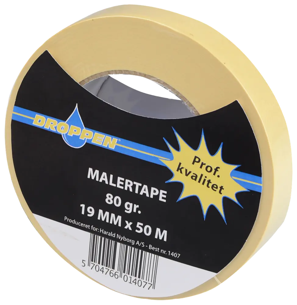 Droppen Malertape 19 mm x 50 m