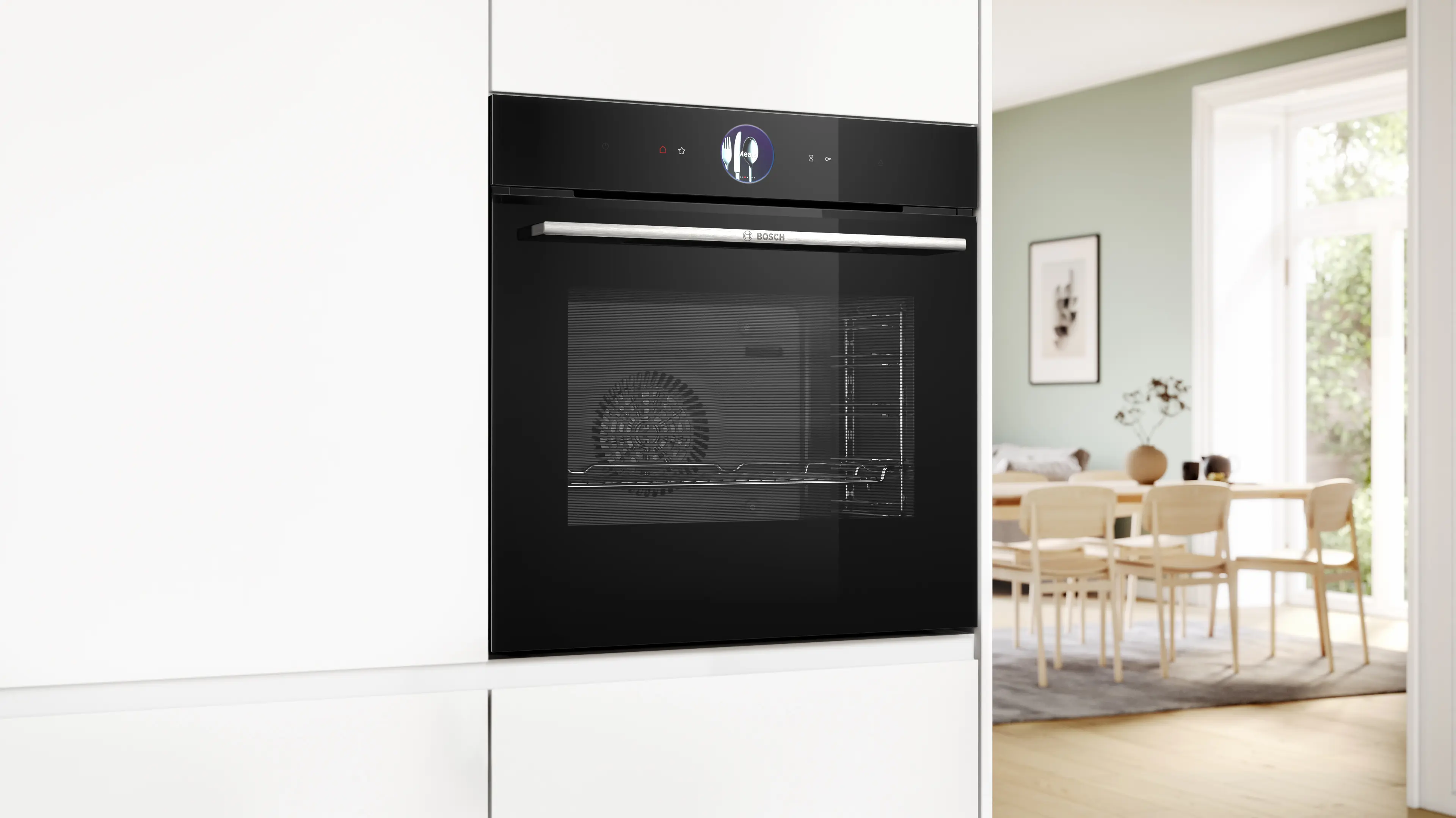 Serie 8 Bakoven met volwaardige stoom 60 x 60 cm Zwart