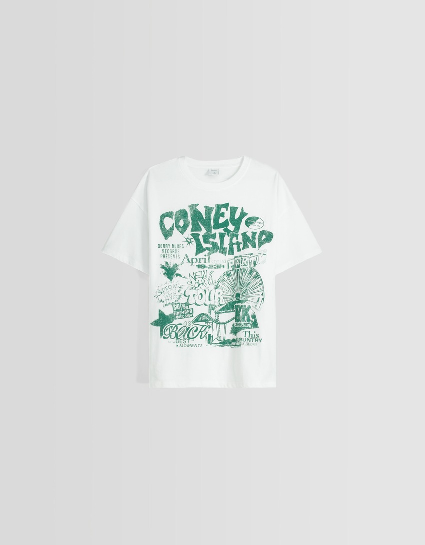 Camiseta de manga curta com estampa