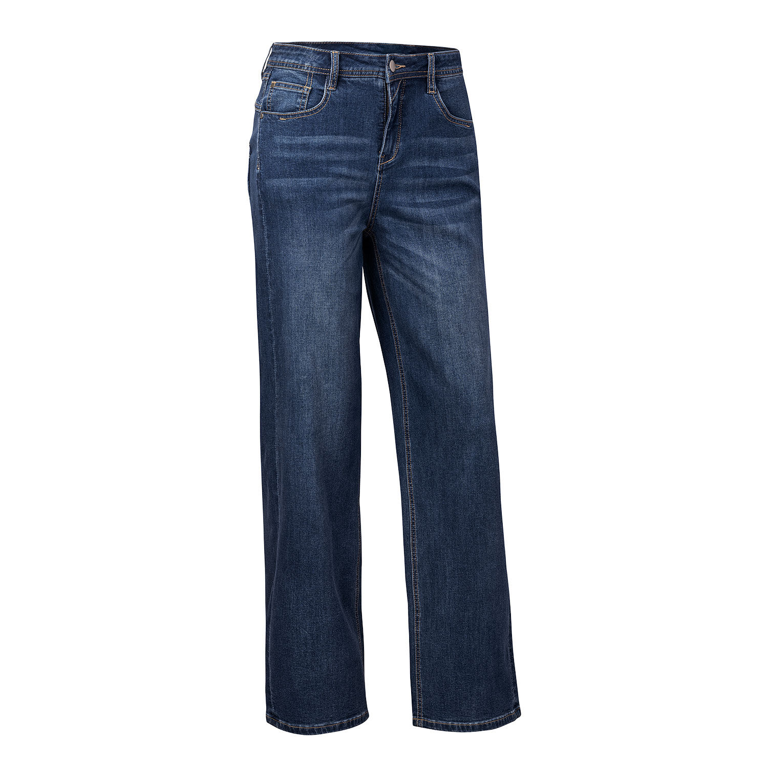Damen 5-Pocket Jeans im Wide-Fit