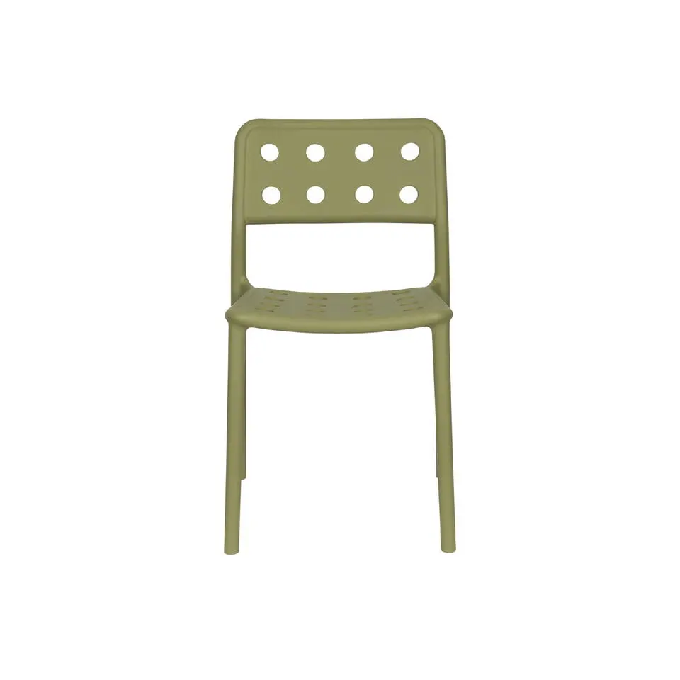 Tuinstoel Groen Kunststof - 53x46x80cm - Serra - Set van 4