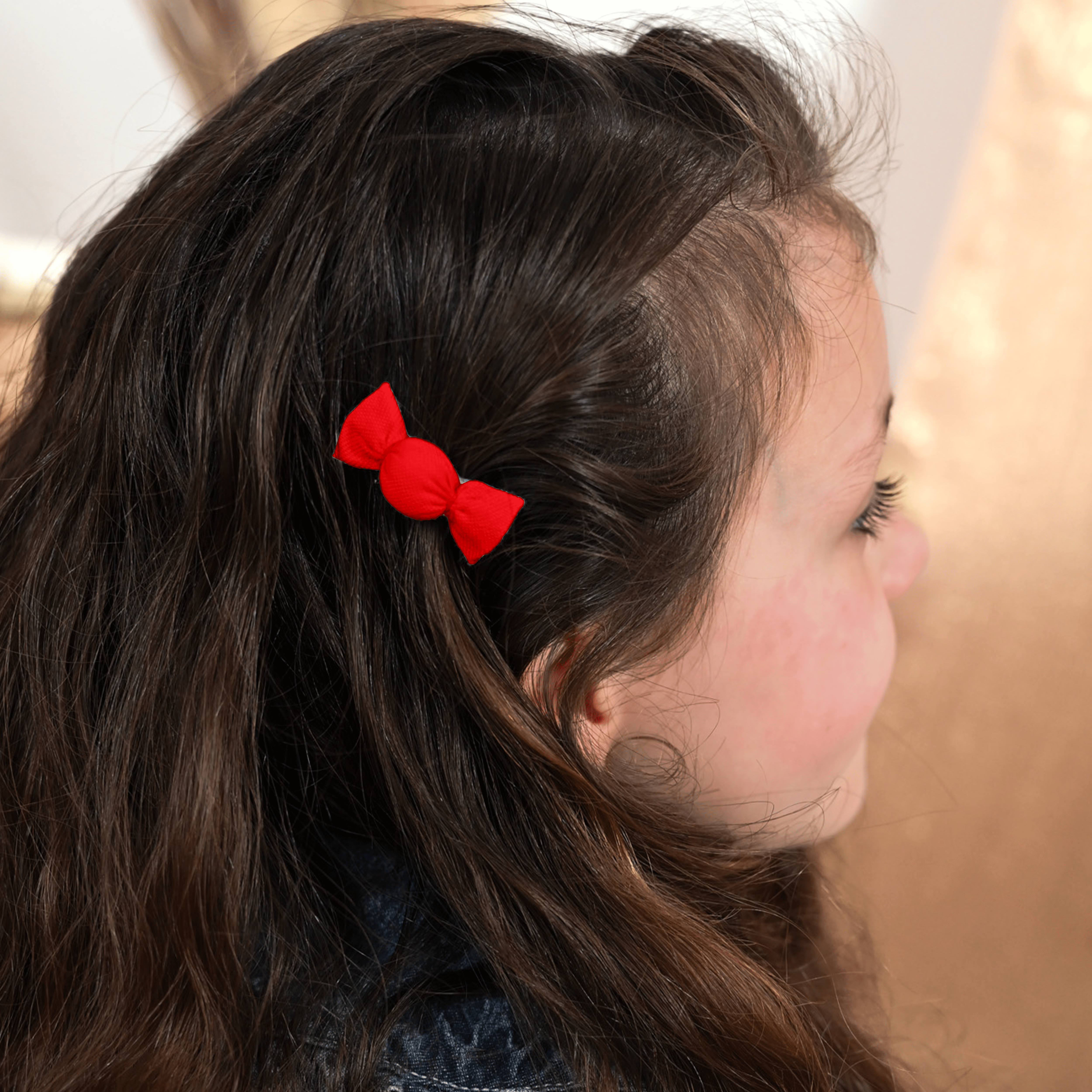 Petite Barrette Mini Bonbon Rouge