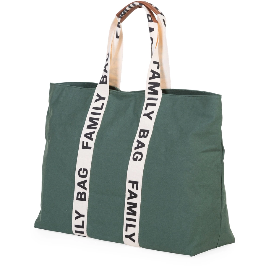 CHILDHOME Wickelrucksack Family Bag Signatur Canvas Grün