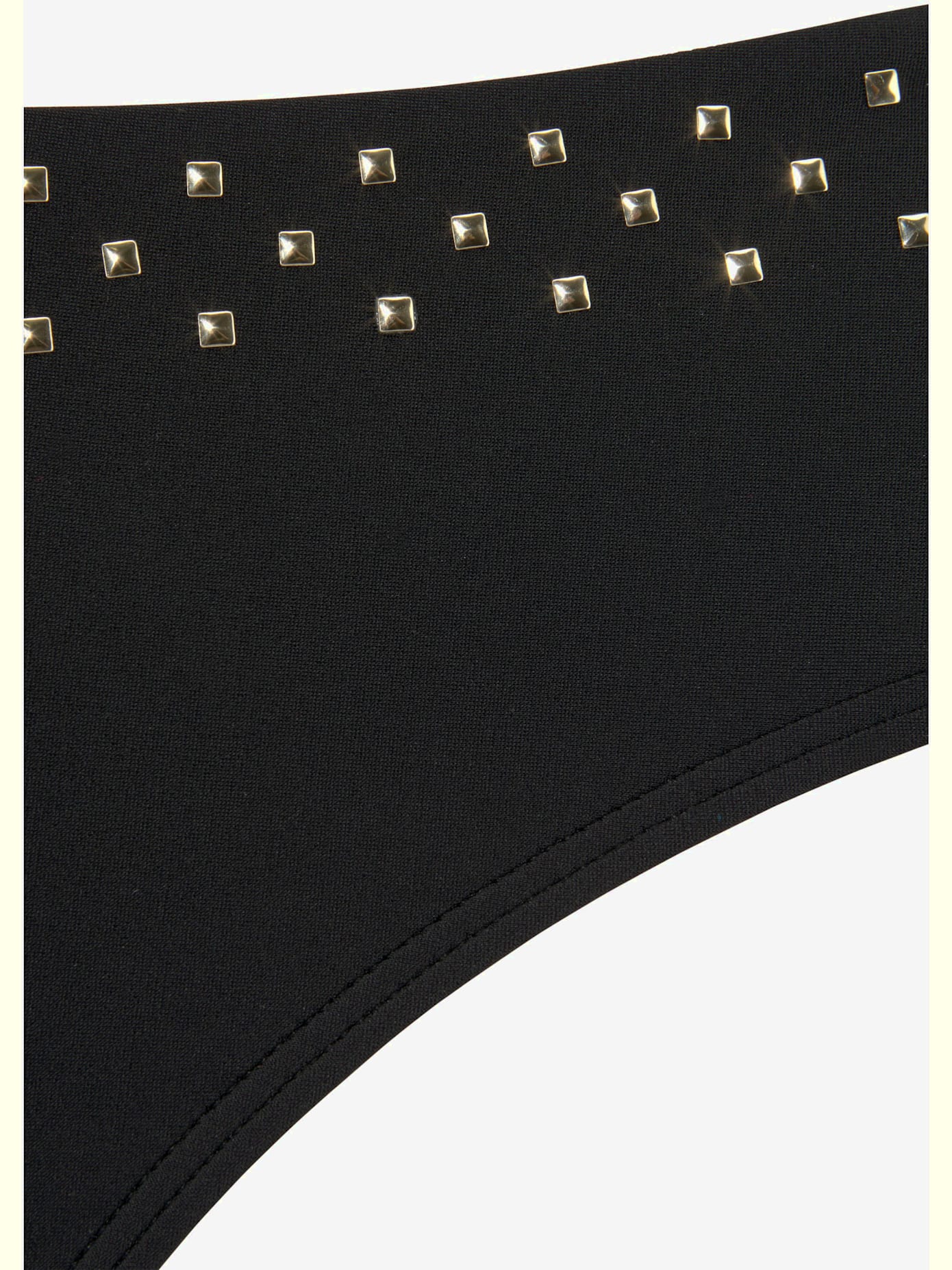 Maillot de bain à armatures bikini élégant avec rivets décoratifs couleur or