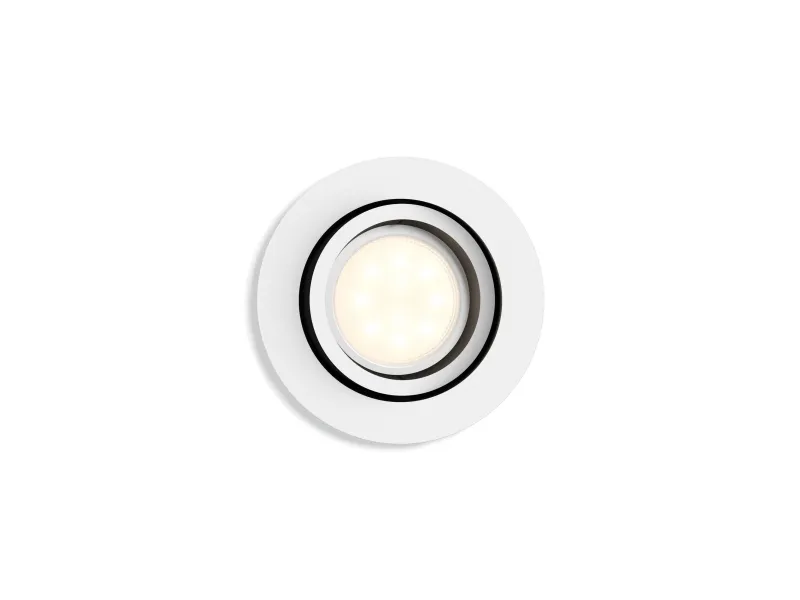 Philips Hue White ambiance Milliskin - Indbygningsspots - LED-spot lyspære - GU10 - 5.7 W - varmt til køligt hvidt lys - 2200-6500 K - hvid (pakke med 3)
