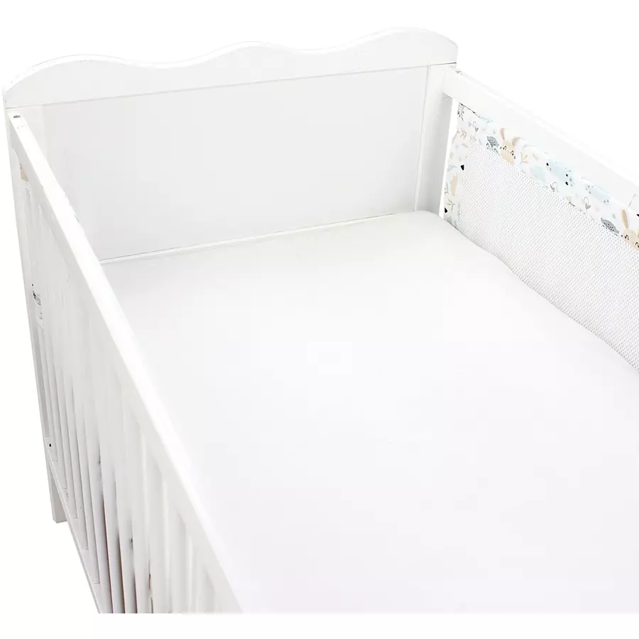 TupTam Nestchen für Babybett Gitterstäbe 3D Mesh 2er Pack beige Modell 1