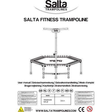Salta Fitness trampolin med håndtag