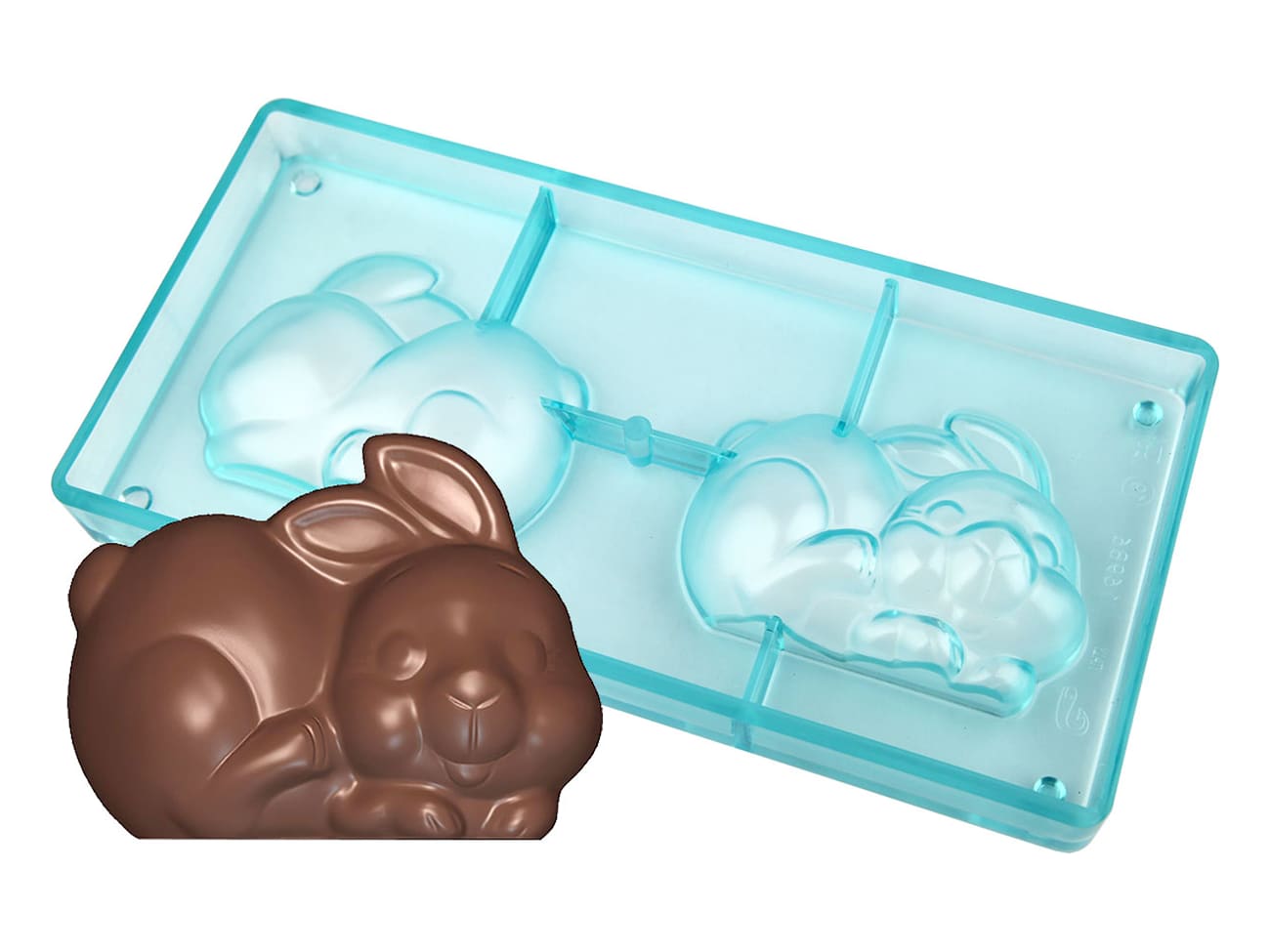 Moule chocolat - Lapin couché