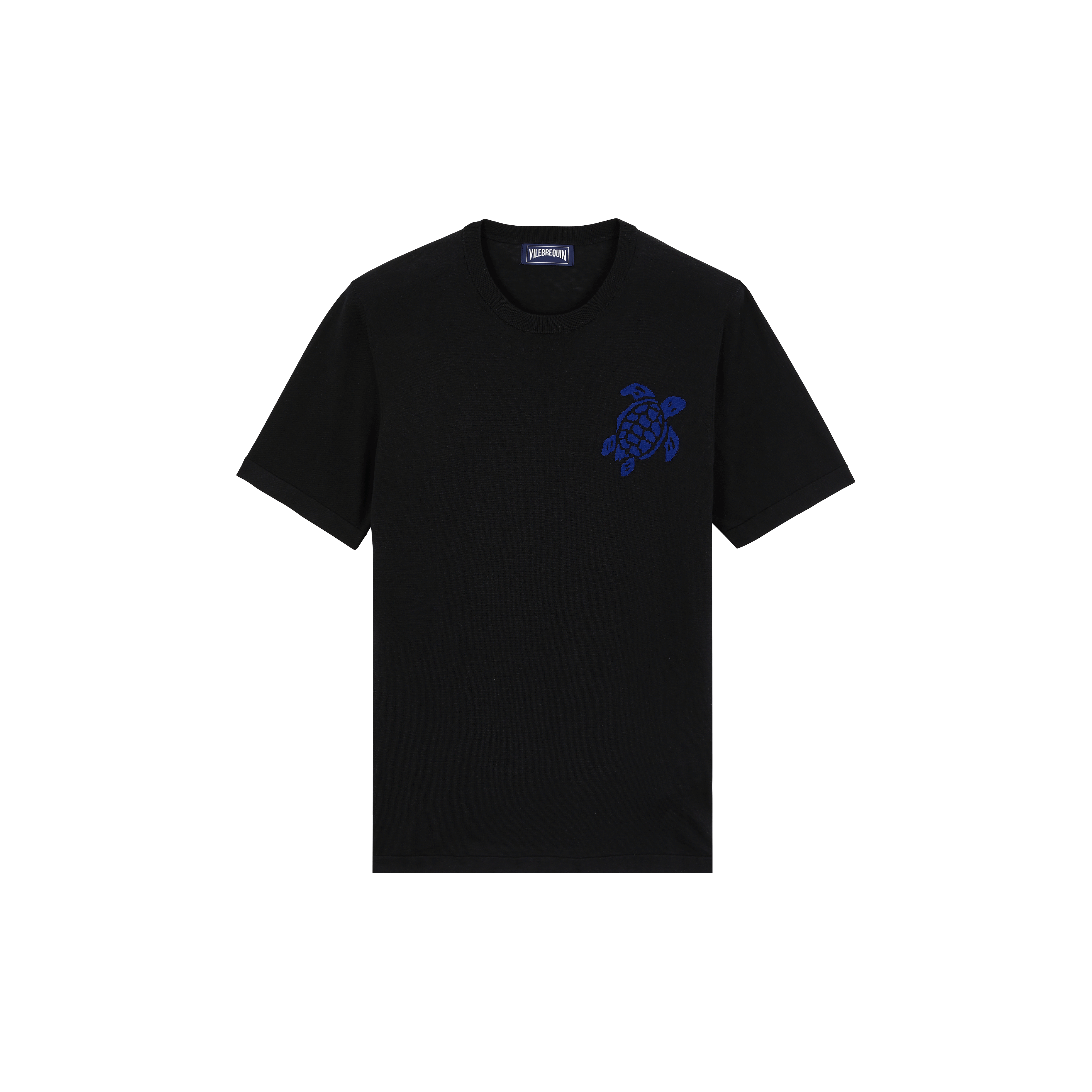 T-shirt en coton homme Tortue jacquard