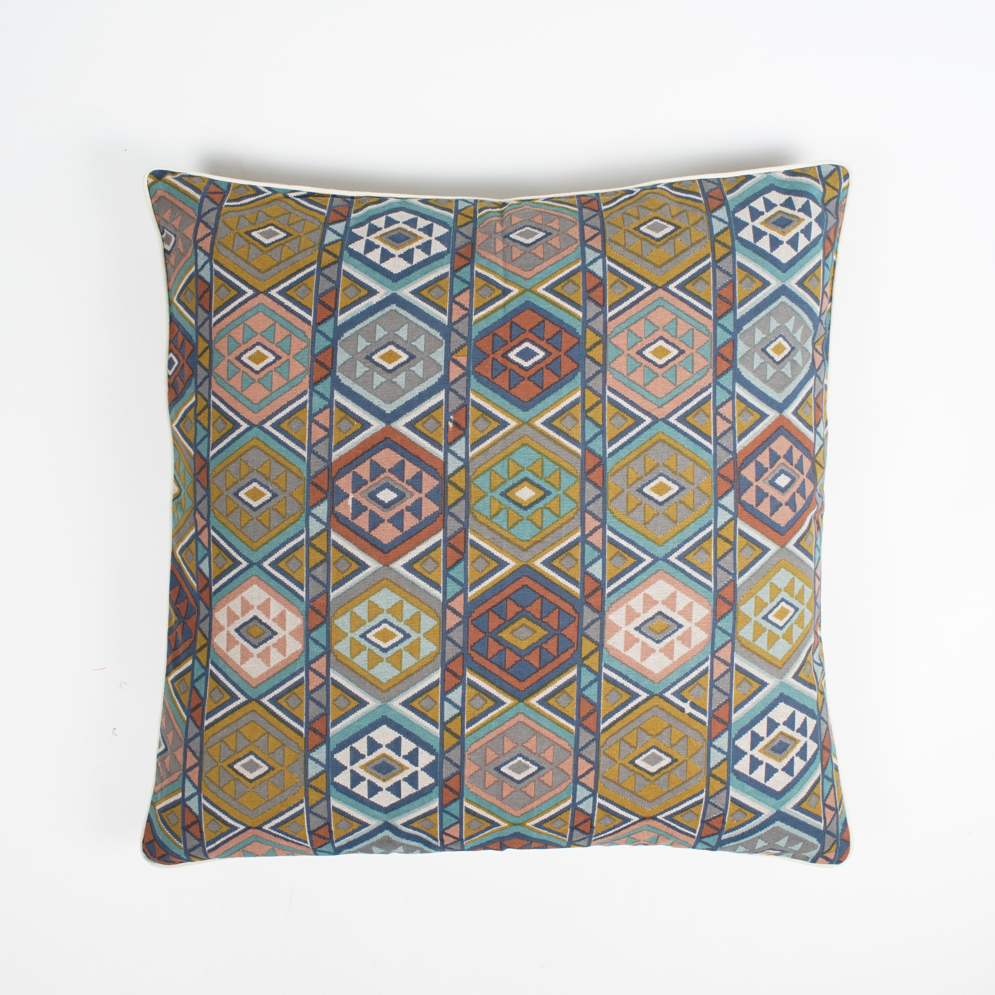 Kissenhülle 'Raute', multicolor, L 60 cm, B 60 cm von fischer's lagerhaus