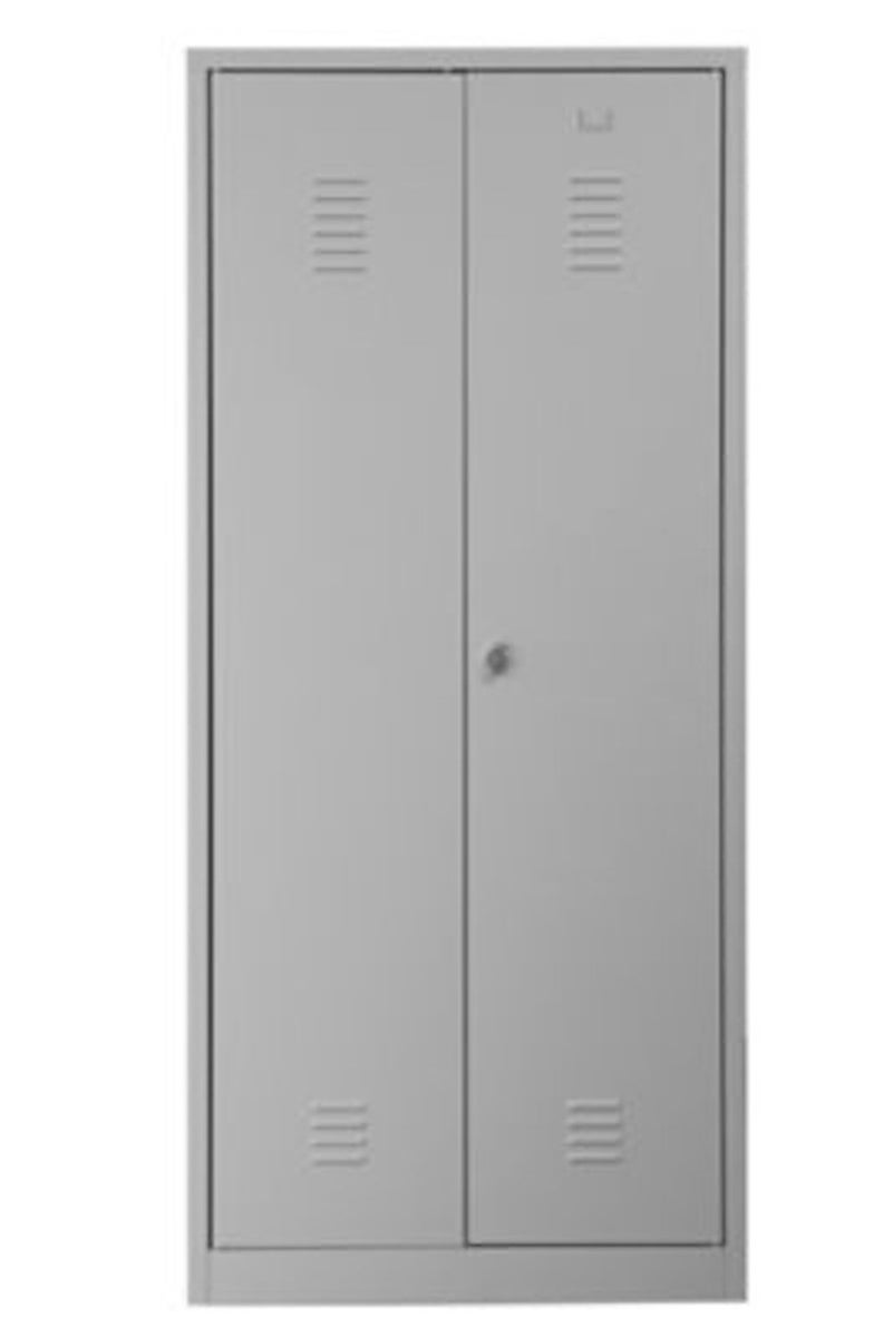 PROREGAL Garderobekast Camel 2 Compartimenten & 1 Slot HxBxD 180 x 80 x 50 cm Hangslot Grijs