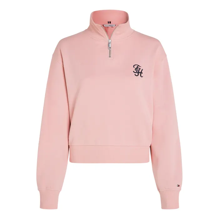Tommy Hilfiger Regular Script Logo 1/2 Zip Sweater Dames