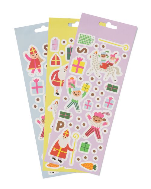 feuilles d'autocollants sint 19x10 - 3 pcs.