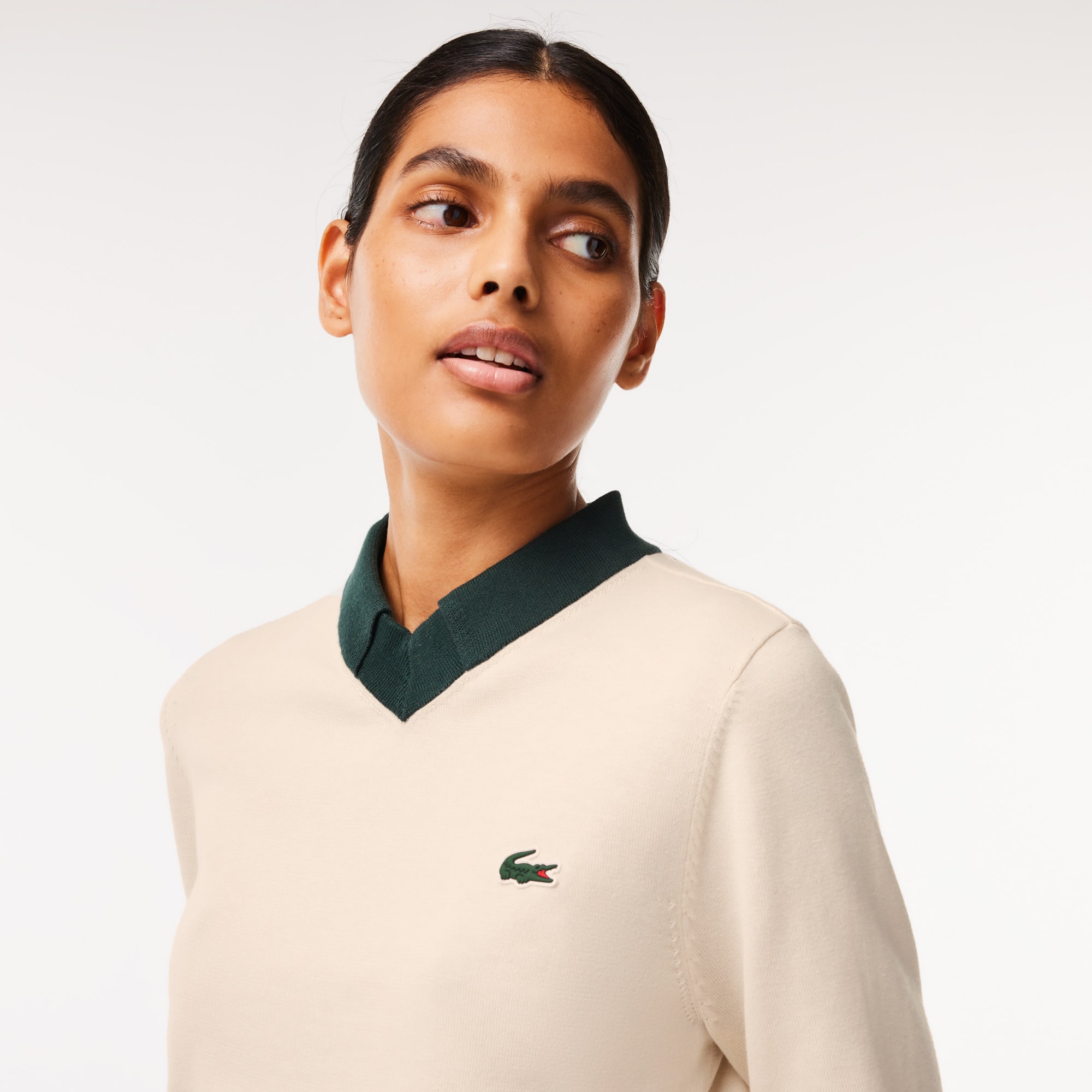 Pull Golf en coton Pima Pullovers - Blanc - Lacoste - Femme