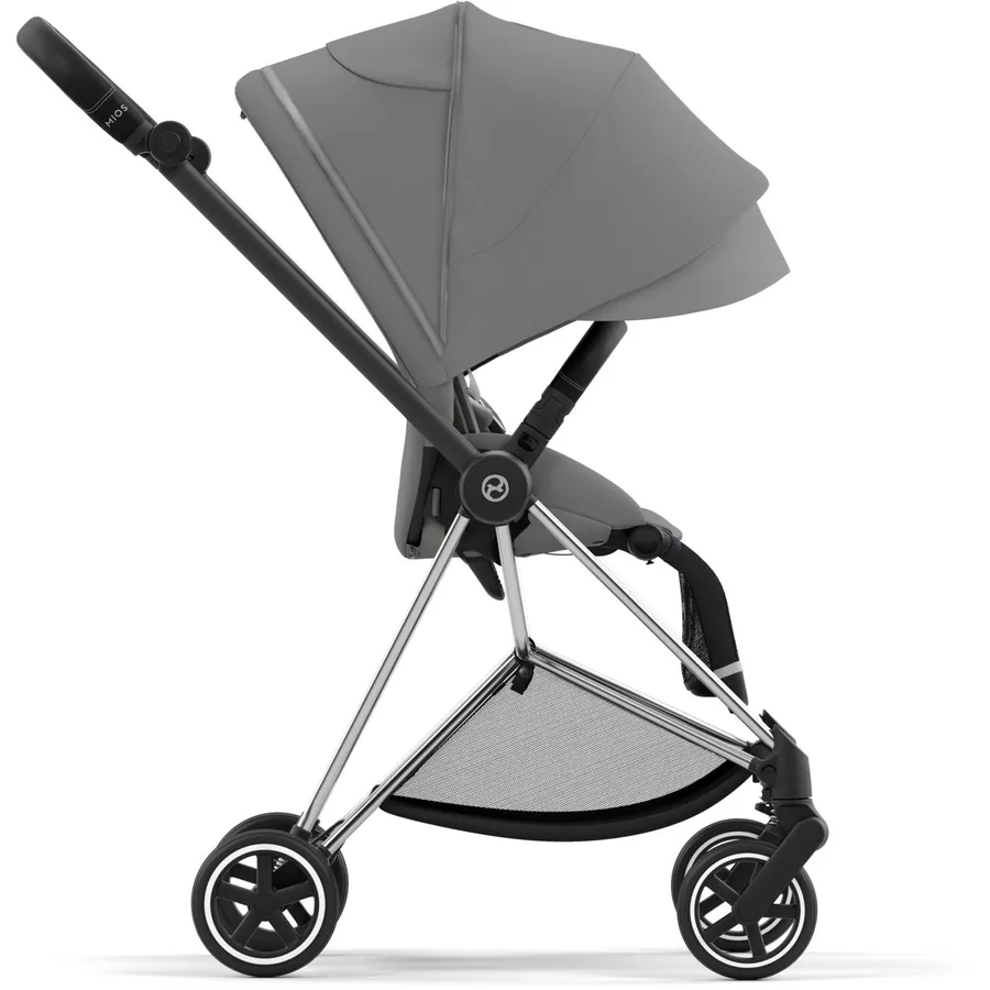 cybex PLATINUM Kombikinderwagen New Mios Chrome Black Mirage Grey
