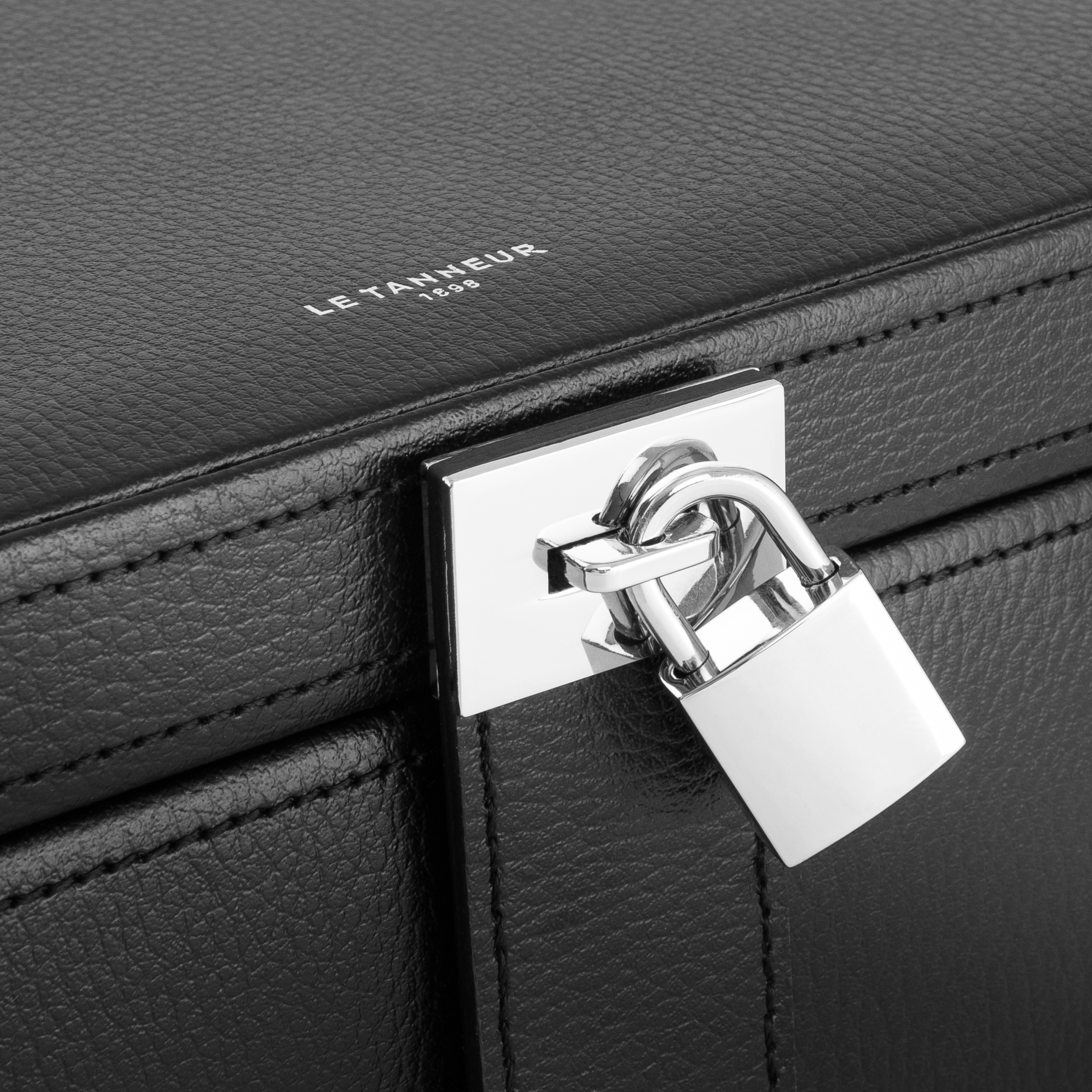 Boîte à bijoux en cuir | Noir