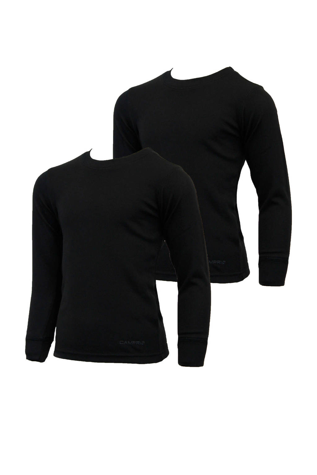 Campri kids thermoshirt - set van 2 zwart