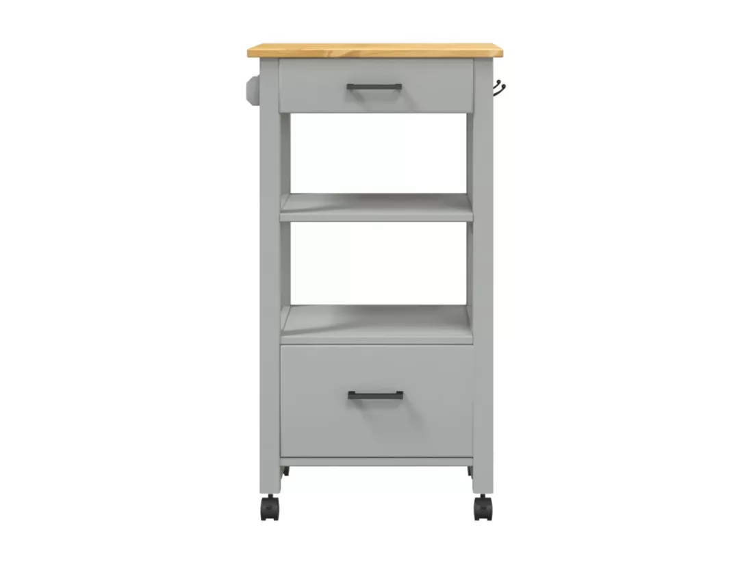 Chariot de cuisine MONZA 48x40x90 cm bois massif de pin