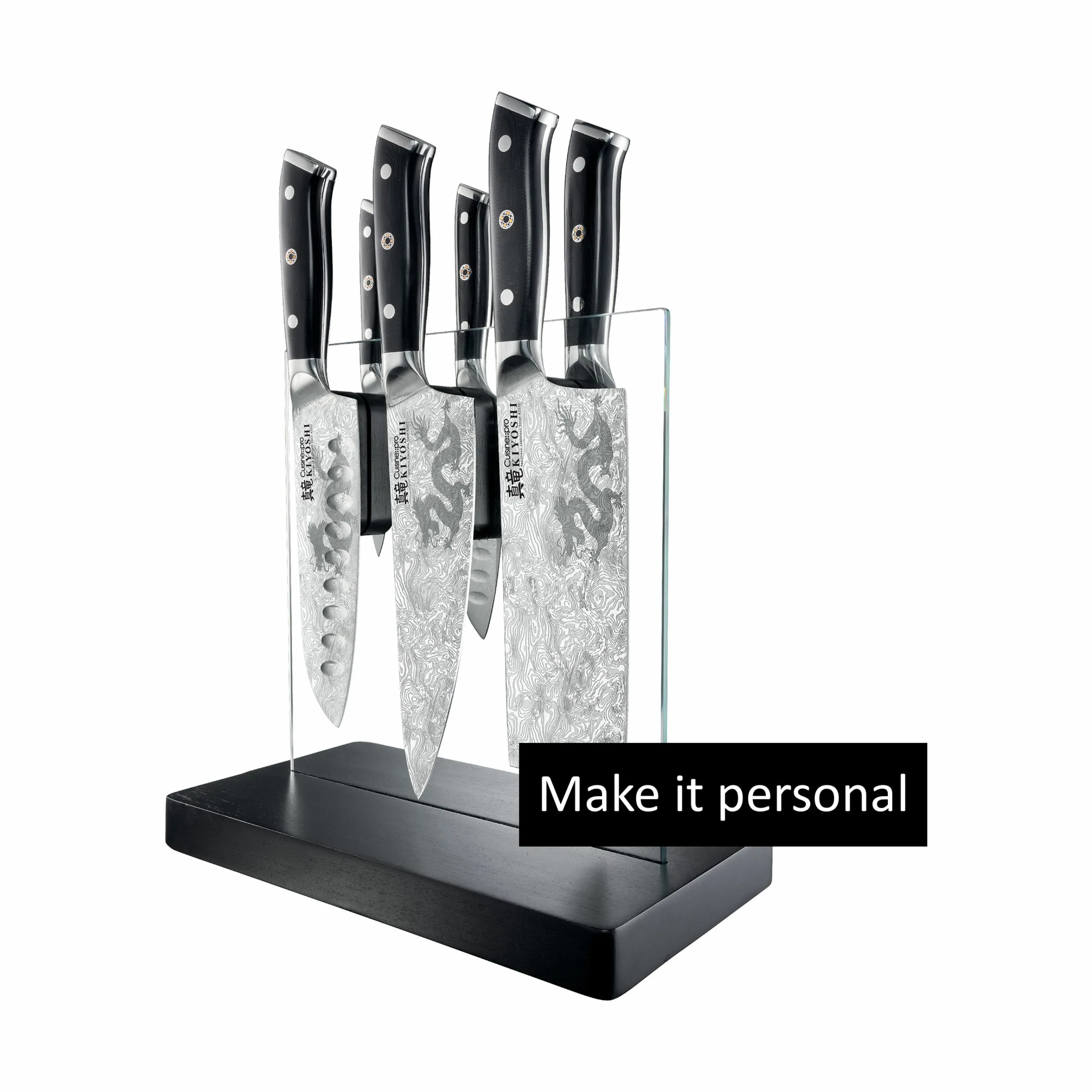 THE CUSTOM CHEF™ KIYOSHI™ Kiyo Knivblok - 7 dele