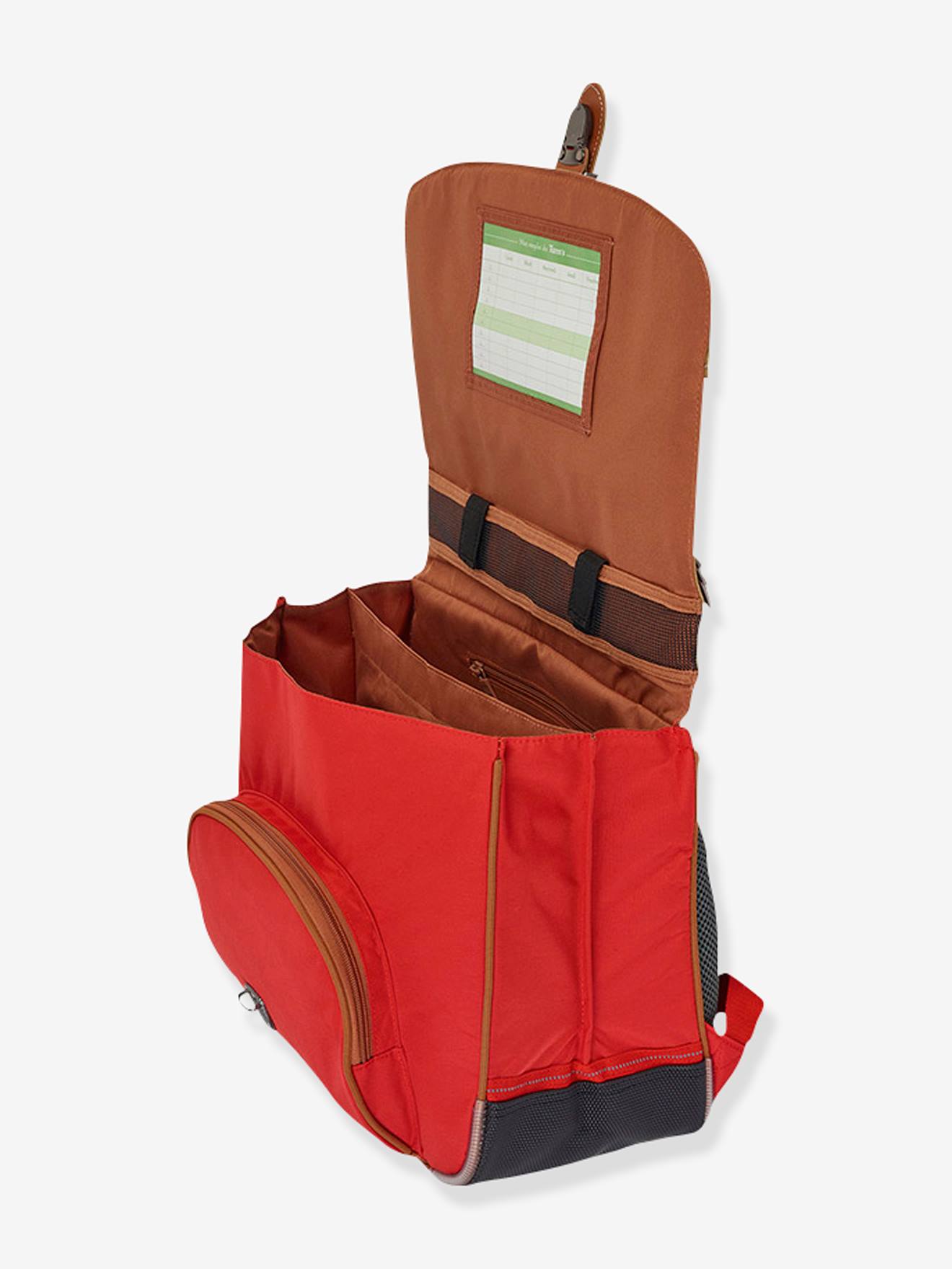 Mochila Arthur da Tann para meninos, azul-escura lisa com estampas.