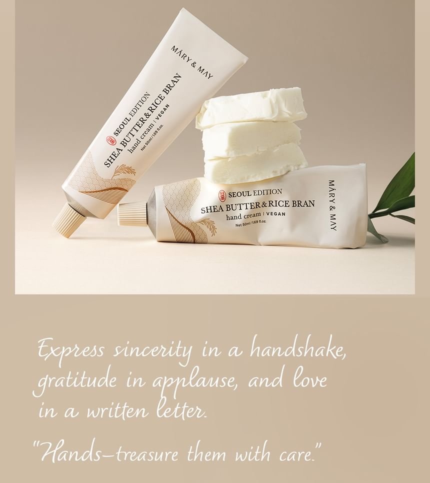 Mary&May - Handcrème met sheaboter en rijstzemelen