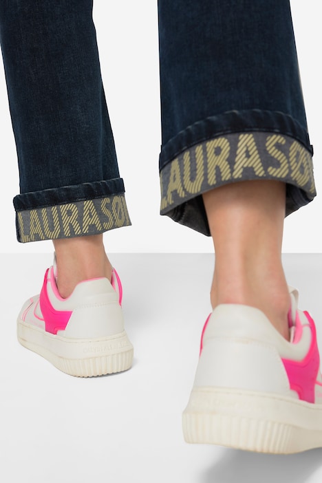 Jeans, Straight Fit, 5-Pocket, Saum-Umschlag mit Laurasøn Schriftzug