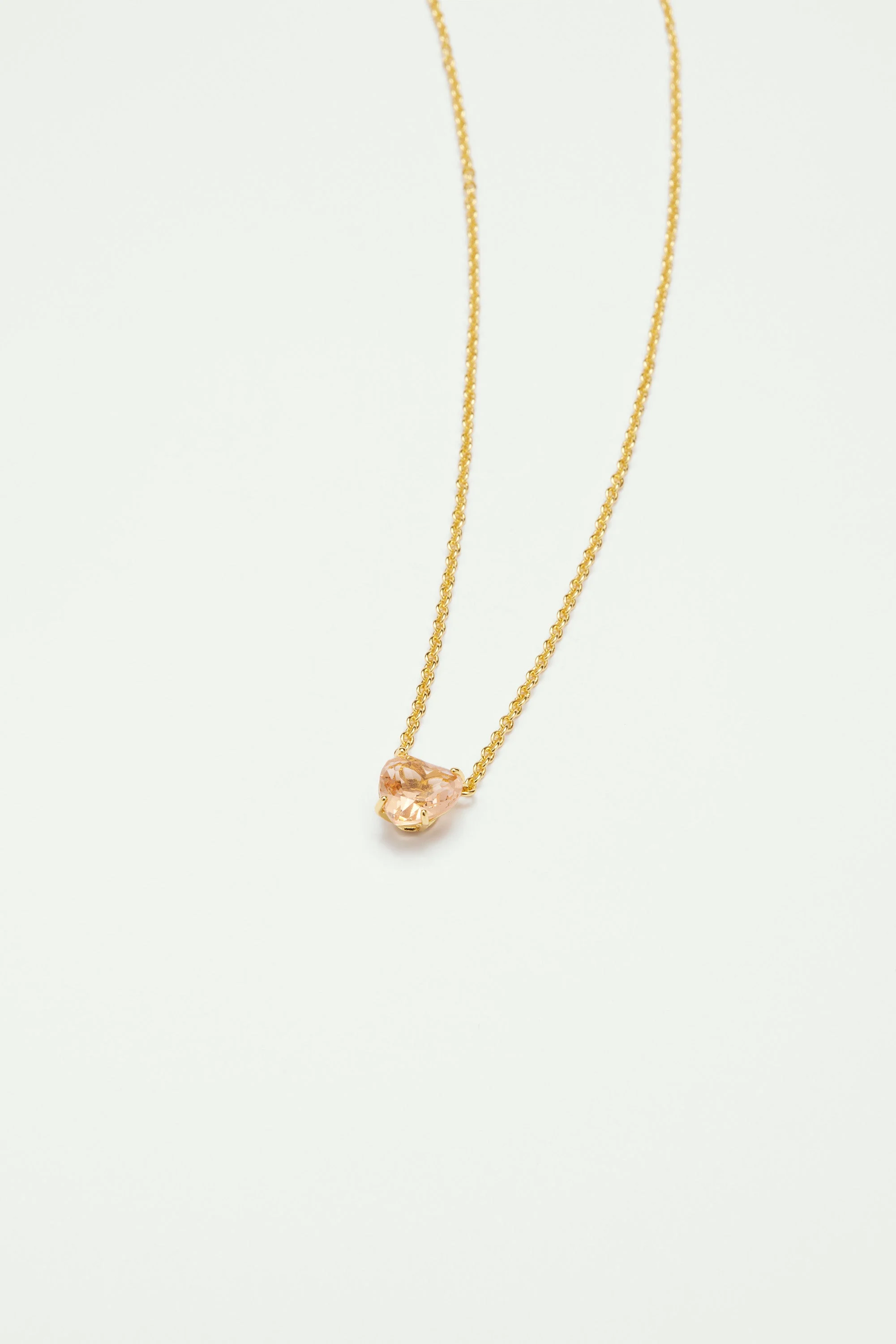 Collier fin coeur la diamantineabricot | Rose